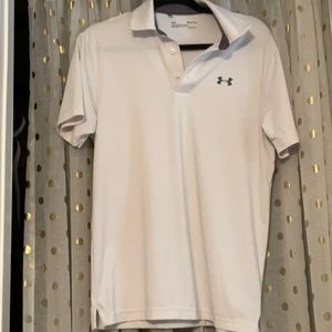 UA White Heat Gear Polo shirt size Small